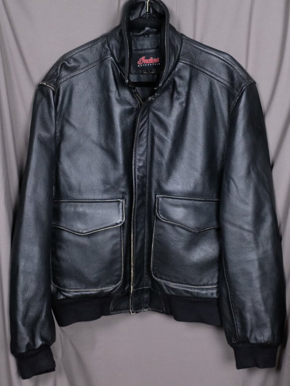 Indian Motorcycle Leather Jacket Large - Made in Canada